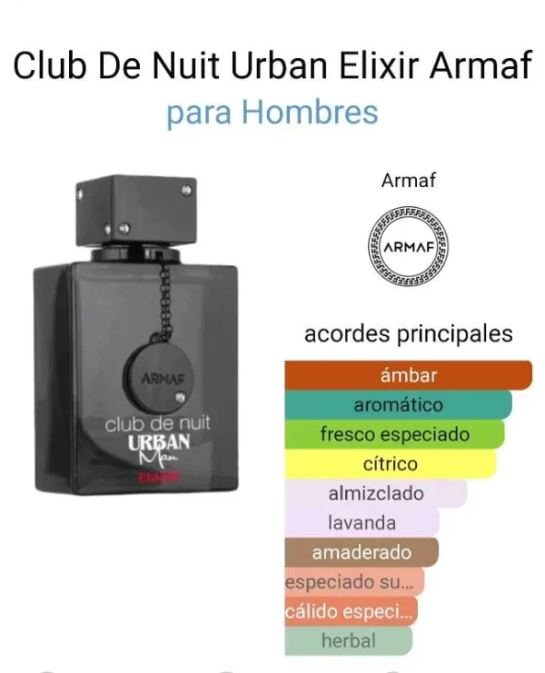 CLUB DE NUIT URBAN MAN ELIXIR Armaf perfume para HOMBRE 105ml - Imagen 2